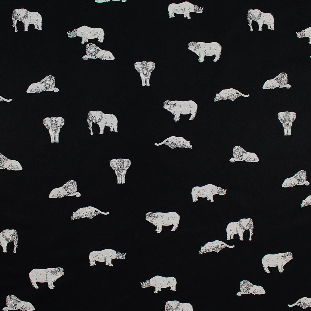 Italian 'safari kingdom' fine cotton jacquard shirting 1.375 yds