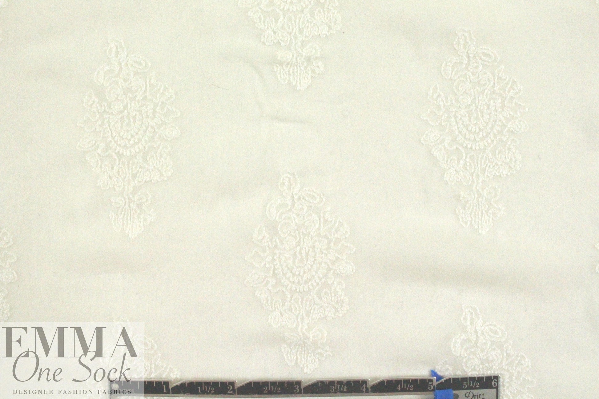 The0ry embroidered motif silk - ivory