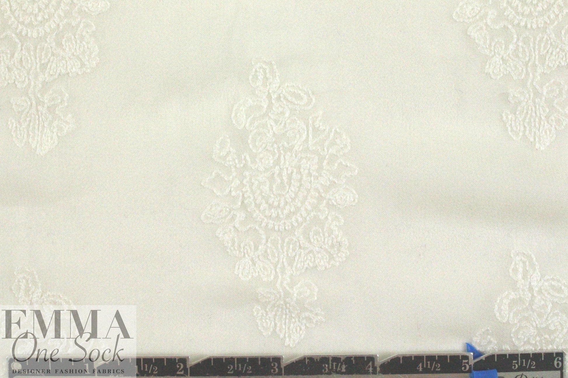 The0ry embroidered motif silk - ivory