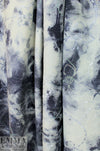 Italian embroidered tie dye brushed wool knit - cloud/charcoal 1 yard