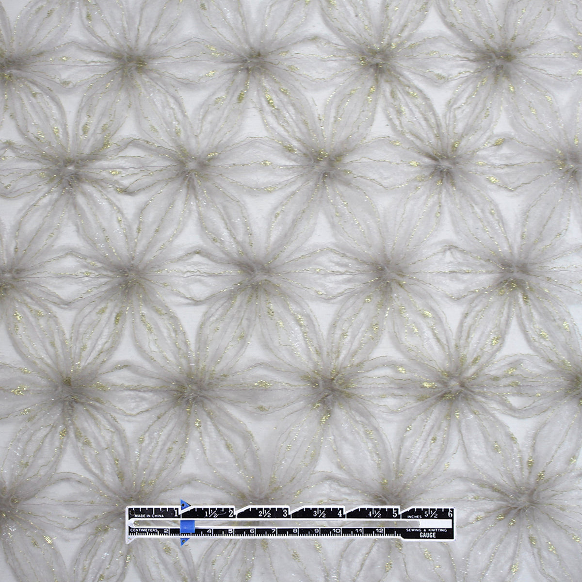 tulle, textured novelty occasionwear 'shimmering snowflake' - smoke