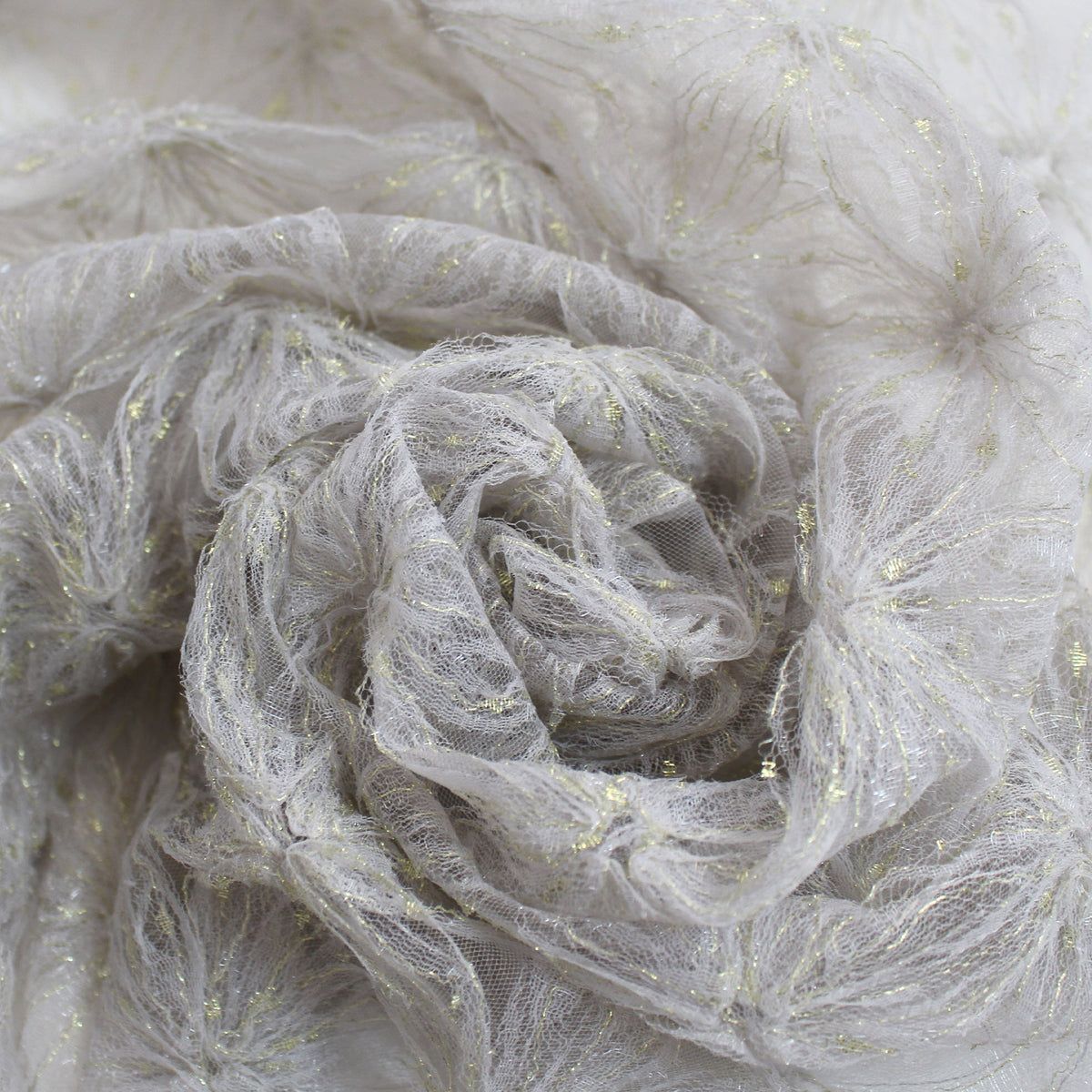 tulle, textured novelty occasionwear 'shimmering snowflake' - smoke