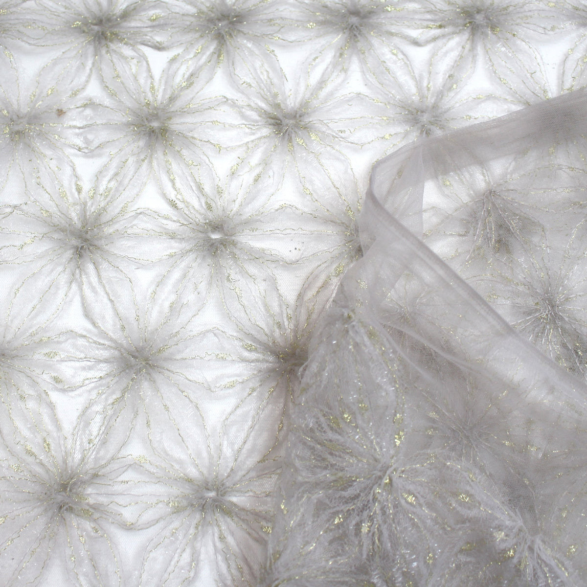 tulle, textured novelty occasionwear 'shimmering snowflake' - smoke