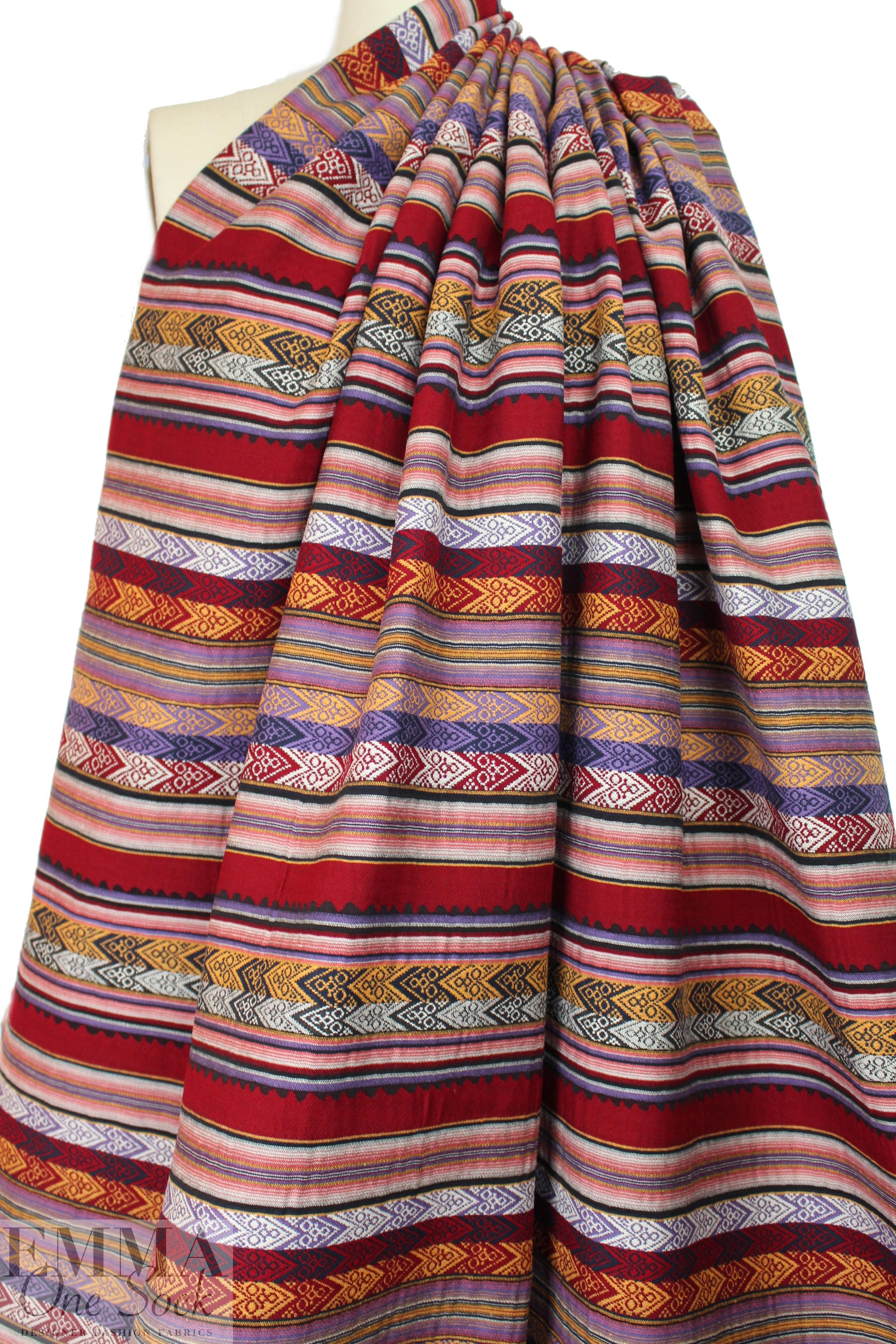 NY designer southwest tapestry jacquard brocade - red