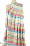 NY designer 'folk art' yarn dyed jacquard stripe 1.875 yds