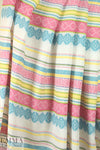 NY designer 'folk art' yarn dyed jacquard stripe 2.25 yd