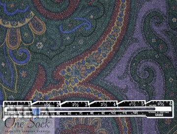 Etr0 printed brushed wool twill suiting - moody paisley 2.25 yds
