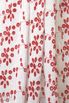 CA designer cotton eyelet - red on white 1.875 yds
