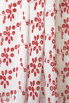 CA designer cotton eyelet - red on white .75 yds