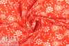 grenadine/ivory flowery embroidered cotton eyelet 2.125 yd