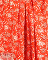grenadine/ivory flowery embroidered cotton eyelet 2.125 yd