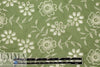 seagrass/ivory flowery embroidered cotton eyelet 1.5 yds
