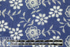 marine/ivory flowery embroidered cotton eyelet 1.125 yds