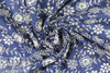 marine/ivory flowery embroidered cotton eyelet 1.5 yd