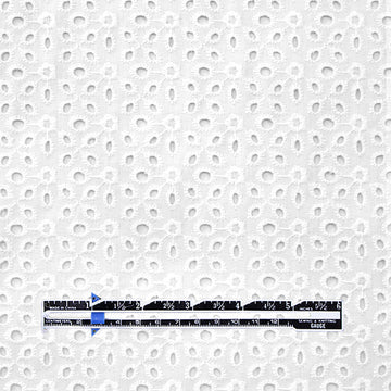 flowery embroidered cotton eyelet - soft white, BCI cert. 1.125 yd