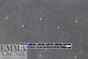 Italian wool eyelet flannel texture suiting