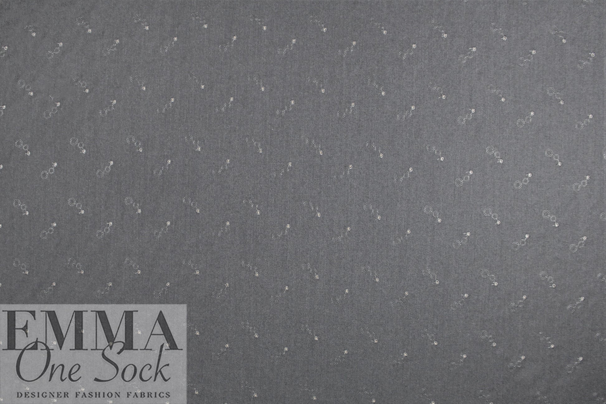 Italian wool eyelet flannel texture suiting 2.375 yd