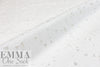 embroidered flowery cotton eyelet - white  .625 yds