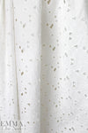 embroidered flowery cotton eyelet - white