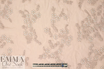NY designer silk/cotton eyelet - pink blush
