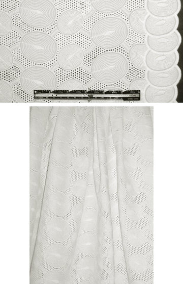 embroidered cotton double border fancy eyelet .75 yds