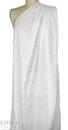 NY designer embroidered cotton eyelet - white  1.5 yd