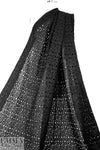 NY designer embroidered cotton eyelet lace - black 1.5 yd