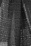 NY designer embroidered cotton eyelet lace - black