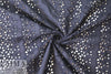 NY designer embroidered cotton eyelet lace - navy 1 yard