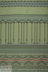 NY designer embroidered cotton woven - loden