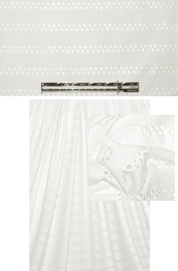 perforated 11 oz. rayon jersey 4-way - white .75 yds