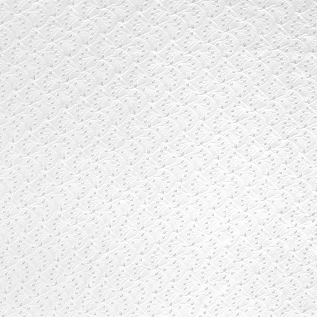 'floral scallop' eyelet stitch knit - soft white 1.75 yd