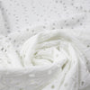 'floral scallop' eyelet stitch knit - soft white 1.75 yd
