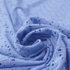 'floral scallop' eyelet stitch knit - French blue 2 yd