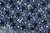 famous designer silk/cotton eyelet voile - marine/black