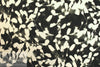 NY designer black/white petal abstract cotton/visc. faille