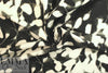 NY designer black/white petal abstract cotton/visc. faille