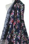 NY designer needle-felted floral print coating