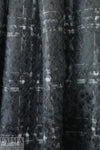 Italian fancy fur-infused plaid panel coating 2.75 yd