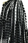 famous designer 'flapper' cotton applique' - black/white