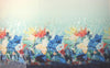 Italian impressionistic garden panel brocade