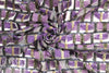 NY designer fringe/sequin embellished mesh knit - grape