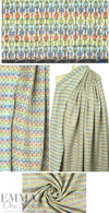 Italian fancy weave colorful flat boucle' 1.66 yds