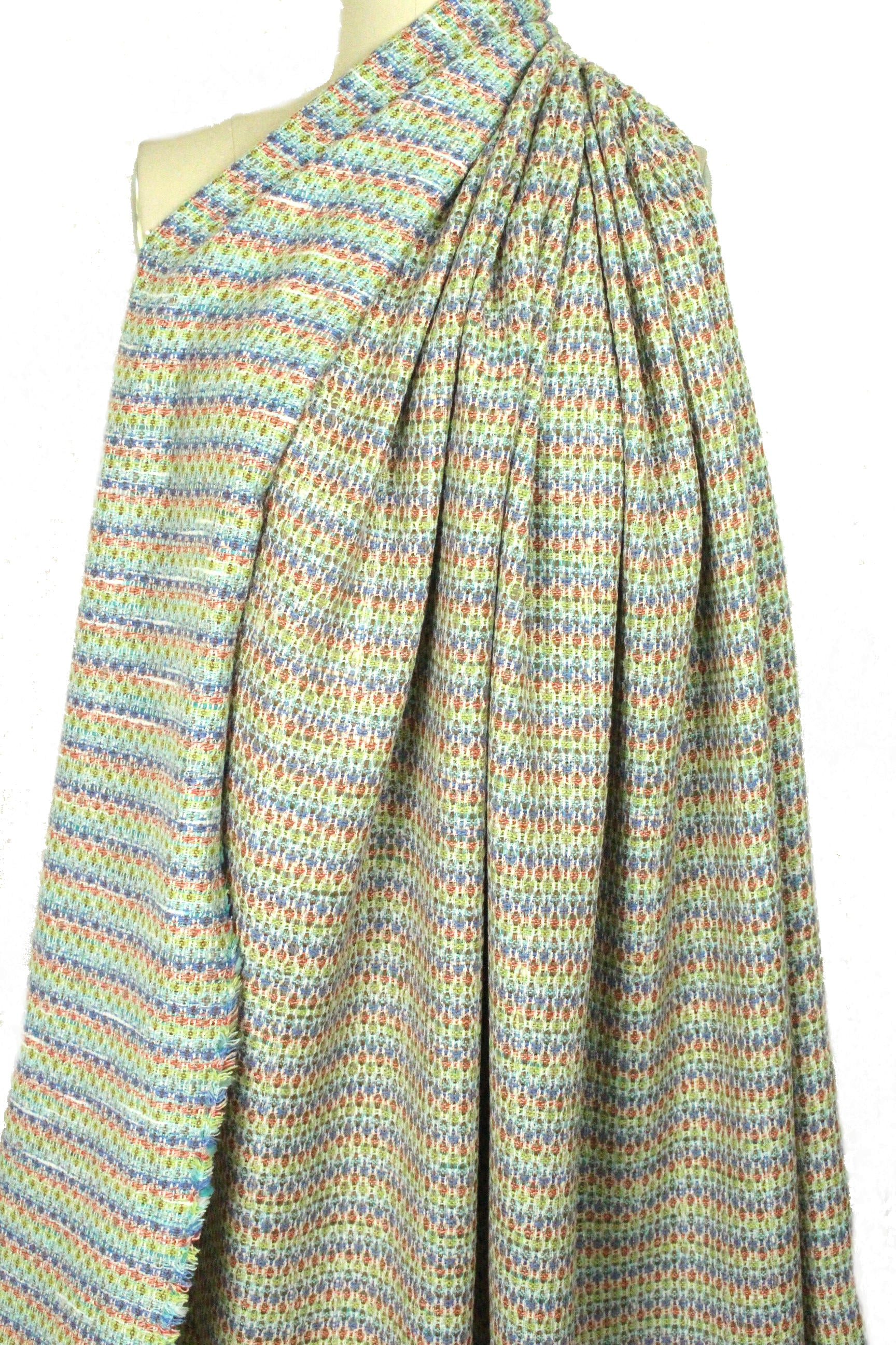Italian fancy weave colorful flat boucle' 2.25 yd
