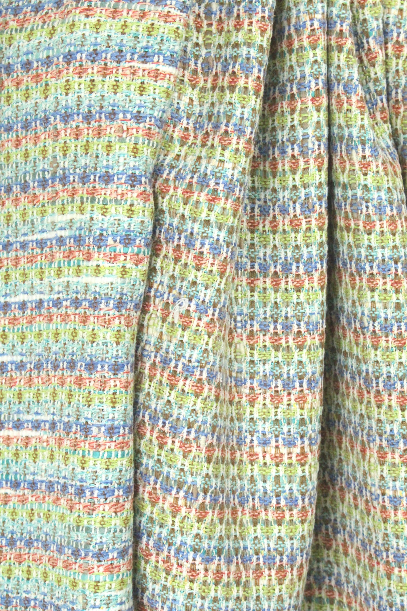 Italian fancy weave colorful flat boucle'