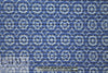 Italian cobalt/black/white graphic slatted weave
