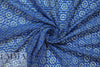Italian cobalt/black/white graphic slatted weave