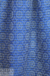 Italian cobalt/black/white graphic slatted weave