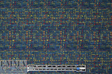 NY designer novelty weave cotton suiting - blue