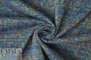 NY designer novelty weave cotton suiting - blue